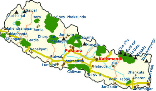Nepal Country Map